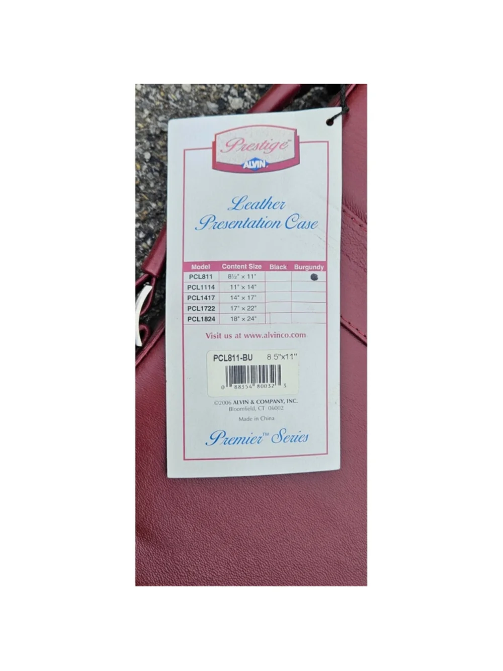 Alvin Prestige Leather Presentation Series 8.5 11 Burgundy PCL811-BU NEW TAGS